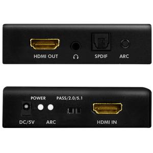 4K/ 60Hz HDMI Audio Extraktor, schwarz LogiLink HD0055 (4052792062533)