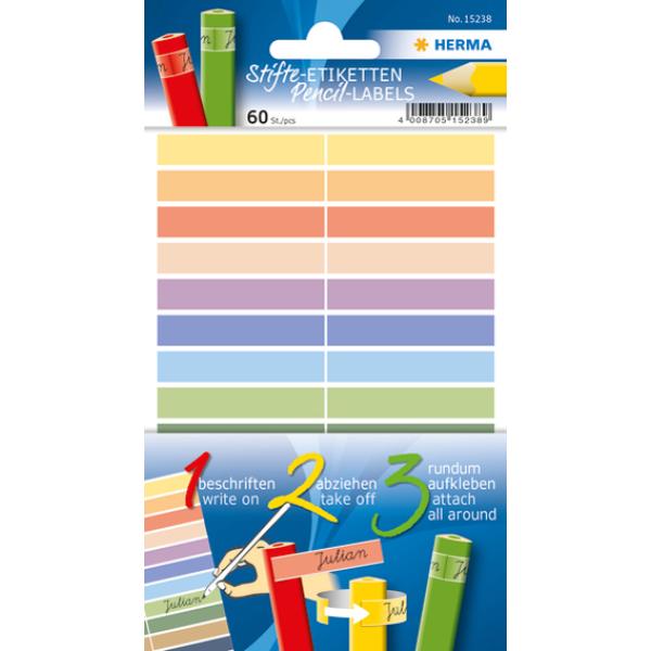 Stift-Etiketten HOME, 46 x 10 mm, farbig sortiert HERMA 15238 (4008705152389)