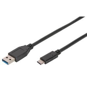 USB 3.0 Kabel, USB-C - USB-A Stecker, 1, 0 m DIGITUS DB-300136-010-S (4016032383772)