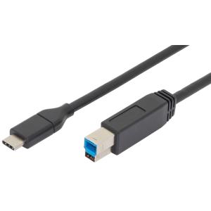USB 3.0 Anschlusskabel, USB-C - USB-B Stecker, 1, 8 m DIGITUS AK-300149-018-S (4016032437529)
