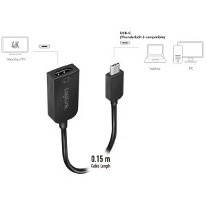 USB-C - HDMI Adapterkabel, schwarz LogiLink UA0236A (4052792043686)