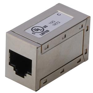 Modular Adapter Kat.6A, geschirmt, 2 x RJ45 Kupplung DIGITUS DN-93905 (4016032291824)