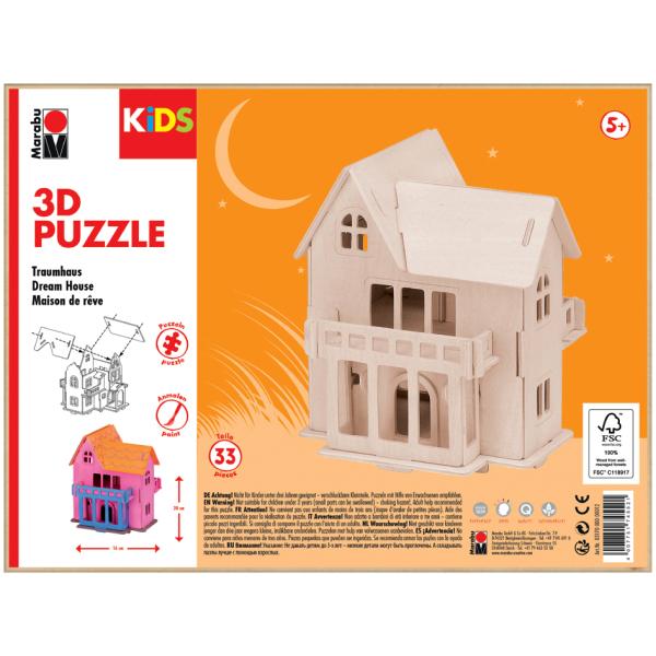 KiDS 3D Puzzle 'Traumhaus', 33 Teile Marabu 0317000000012 (4007751745521)