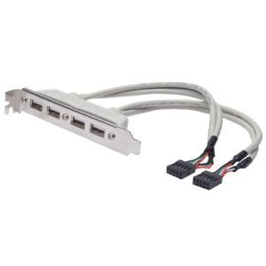 USB 2.0 Slotblech, 4 x USB Port, 0, 25 m DIGITUS AK-300304-002-E (4016032283454)