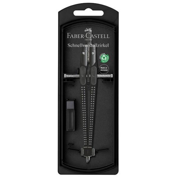 FABER-CASTELL Schnellverstellzirkel GRIP, schwarz Faber-Castell 174434 (4005401744344)
