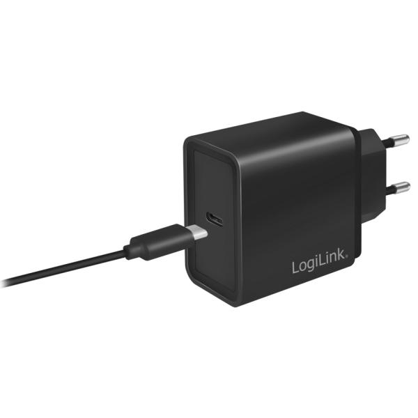 USB-Steckdosenadapter, 1x USB-C PD, 18 Watt, schwarz LogiLink PA0258 (4052792062595)