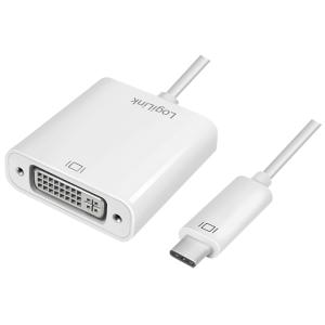 USB-C - DVI Adapterkabel, weiß LogiLink UA0245A (4052792043693)