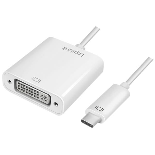 USB-C - DVI Adapterkabel, weiß LogiLink UA0245A (4052792043693)