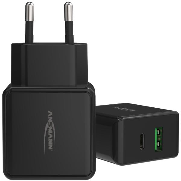 USB-Steckdosenadapter Home Charger HC218PD, 2x USB ANSMANN 1001-0111 (4013674176687)