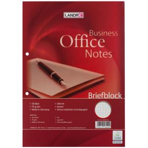 Briefblock Office, A4, 50 Blatt, 70 g/ qm, kariert LANDRÉ 100050242 (4006144584990)