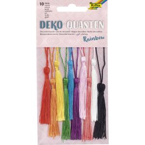 Deko-Quasten 'RAINBOW', 10-farbig sortiert folia 12230 (4001868099454)