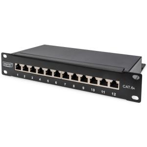 10' Patch Panel Kat. 6A, geschirmt, 12-Port, 1HE DIGITUS DN-91612S-EA (4016032454861)