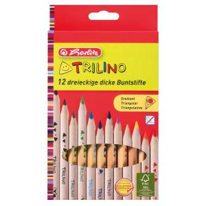 Dreikant-Buntstifte Trilino, 12er Karton-Etui herlitz 300000630 (4008110194196)