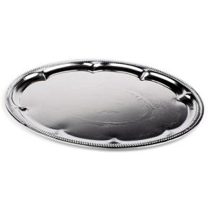Partyplatte, oval, (B)460 x (T)340 mm, silber APS 391 (4004133003910)