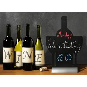 Tischaufsteller SILHOUETTE 'Wein' Securit FBTA-Wine (8718226497031)