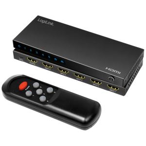 4K/ 60 Hz HDMI-Switch, 5-fach, schwarz LogiLink HD0060 (4052792070804)