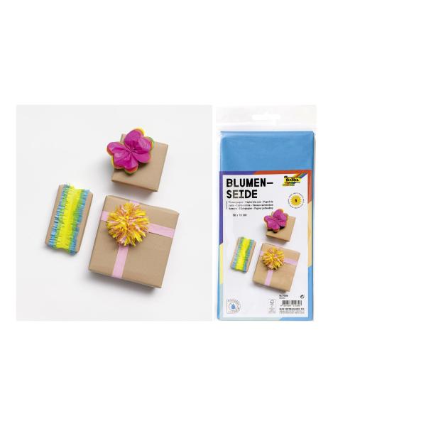 Seidenpapier, (B)500 x (H)700 mm, 20 g/ qm, blau folia 91030 (4001868910308)
