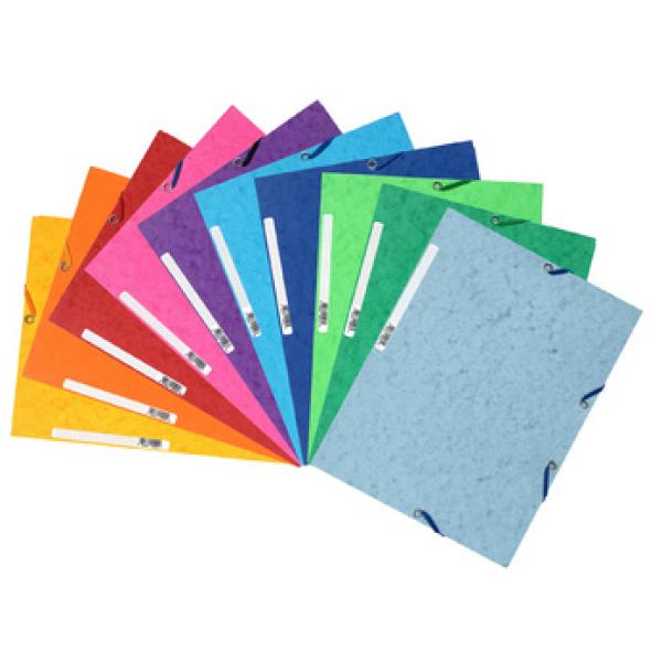Eckspannermappe, DIN A4, Karton 400 g/ qm, blau EXACOMPTA 55502E (3130630555025)