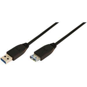 USB 3.0 Verlängerungskabel, schwarz, 2, 0 m LogiLink CU0042 (4052792001051)
