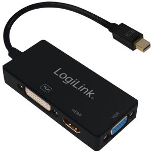 4K Mini DisplayPort auf DVI/ HDMI/ VGA Adapter LogiLink CV0110 (4052792046175)