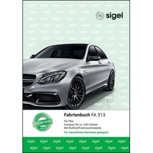 Fahrtenbuch für Pkw und Lkw mit Klammerheftung A5, 32 Blatt SIGEL FA514 (4004360910999)