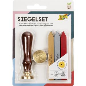 Siegel-Set, inkl. Holzgriff, Siegelmotive, Siegelwachs folia 31019 (4001868098174)