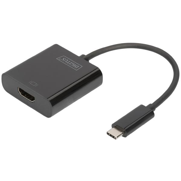 USB 3.1 Grafikadapter, USB-C - HDMI, schwarz DIGITUS DA-70852 (4016032447528)