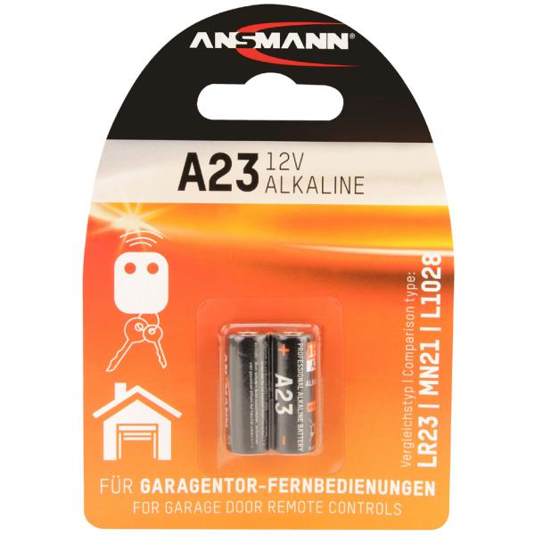 Kleinzelle, Alkaline Batterie, A23/ LR23, 2er Blister ANSMANN 1510-0024 (4013674123094)