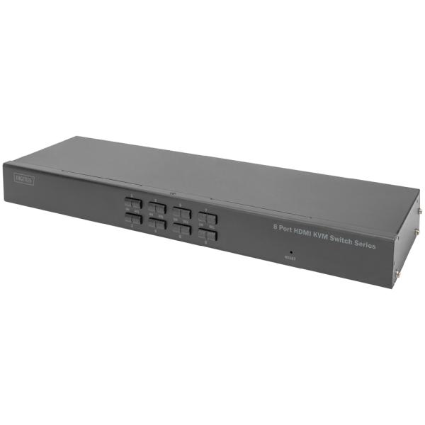 19' HDMI KVM Switch Single View, 8-Port DIGITUS DS-12910 (4016032488033)