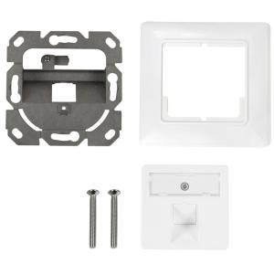 LogiLink Unterputzdose für Keystone-Module, 1-fach, reinweiß NK4053 (4052792065084)