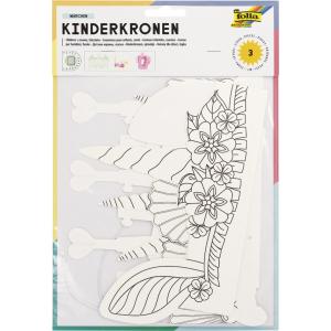 folia Kinder-Hüte Märchen Pack zum Ausmalen aus Pappe 3 Stück