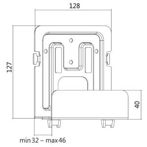 Universal-Wandhalterung, Tragkraft: 1 kg, schwarz LogiLink BP0049 (4052792046540)