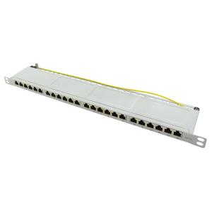 LogiLink 19' Patch Panel Kat.6A, 24 Ports, schwarz, 0, 5 HE NP0063 (4052792050493)