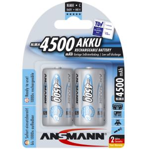 NiMH Akku max E, Baby (C), 4.500 mAh, 2er Blister ANSMANN 5035352 (4013674353521)