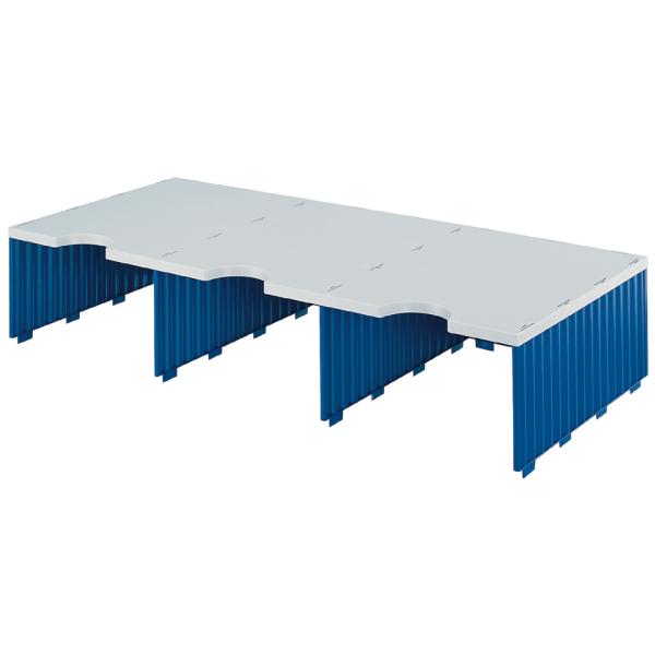 Styro Sortierstation Styrodoc Jumbo Aufbaueinheit Grau/schwarz Mit 3 Fächer 268-1321.98 (7612176108218)