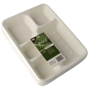 Zuckerrohr-Deckel für Menü-Tray 'pure' PAPSTAR 88277 (4002911381700)