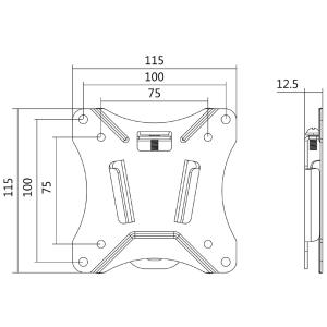 TV-Wandhalterung, flach, für 33, 02 - 68, 58 cm LogiLink BP0073 (4052792054149)