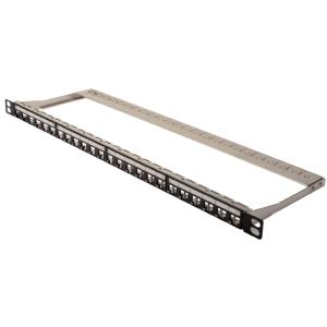 19' Modular Patch Panel Kat.6A, 24 Port, schwarz DIGITUS DN-91422 (4016032343295)