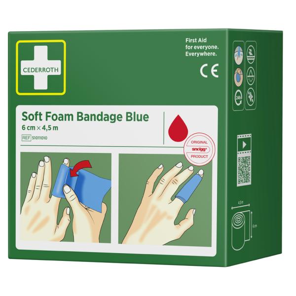 Pflaster 'Soft Foam Bandage', blau CEDERROTH 51011010 (7310610017293)