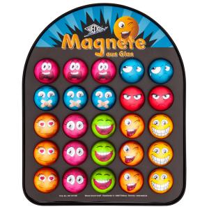 Haftmagnet mit Gesicht, aus Glas, 25er Magnettafel WEDO 200 1015199 (4003801865454)