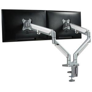 Doppel-Monitorarm, aus Aluminium, silber, Curved LogiLink BP0089 (4052792058086)