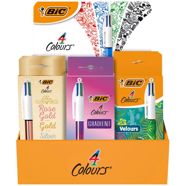 BIC Druckkugelschreiber 4 Colours, 21er Display Bic 518207 (3086123743946)