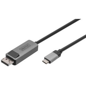 Bidirektional Adapterkabel, USB-C - DisplayPort, 1 m DIGITUS DB-300334-010-S (4016032484264)