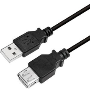 USB 2.0 Verlängerungskabel, grau, 3, 0 m LogiLink CU0011 (4260113560341)