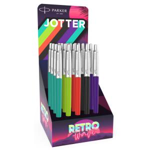 Druckkugelschreiber JOTTER RETRO WAVE, 20er Display PARKER 2186316 (3026981863165)