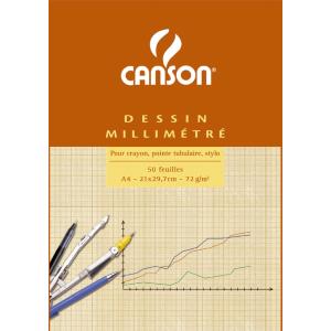 Millimeterpapier-Block, DIN A3, 90 g/ qm CANSON C200067109 (3148950671097)