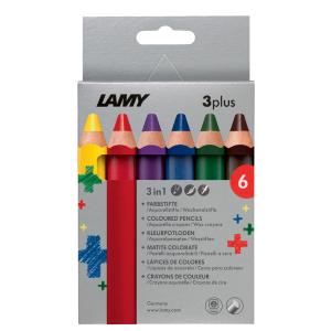 3-in-1 Buntstifte 3plus, 6er Kartonetui LAMY 1222002 (4014519220022)