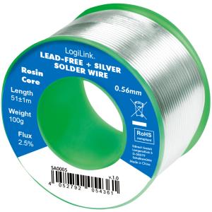 Lötdraht, Durchmesser: 1 mm, 0, 7% Kupfer, 12, 5 g LogiLink SA0012 (4052792054439)