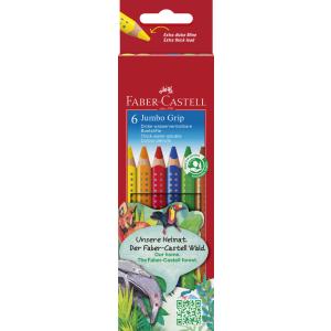 FABER-CASTELL Dreikant-Buntstifte Jumbo GRIP, 6er Etui Faber-Castell 110906 (4005401109068)