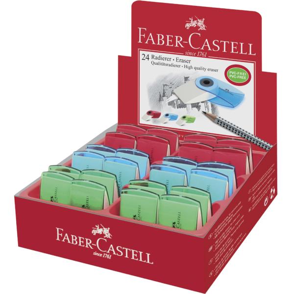 FABER-CASTELL Kunststoff-Radierer SLEEVE MINI, sortiert Faber-Castell 182412 (9555684642226)